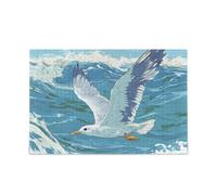 Flying Seagullocean Waves Piecing Puzzles Piecing Jigsaw Puzzle for Family Games Difficult and challenging Gifts for dad, mom Puzzles for Adults 1000 Piecing
