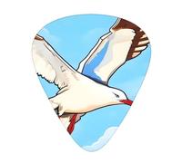 Flying Seagulls 12 Pack Guitar Plectrums With Storage Case, 0.46/0.71/0.96mm, Including Thin, Medium Thick Guitar Plectrums For Electric Guitars Bass Ukulele