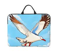 Flying Seagulls 14-inch Laptop Case,all-over print,Oxford cloth,thickened pearl cotton protection,classic carrying strap