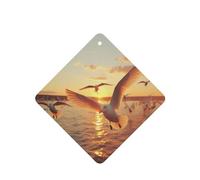 Flying seagulls 4 Pcs Car Air Freshener Cards, Hanging Disposable Card Fresheners for Vehicles, Lavender Scented