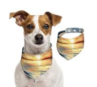 Flying Seagulls Cotton Dog Bandanas - Washable Cotton Handkerchief Scarf Triangle Bandana for Small Medium Large Dog,Cat, Black