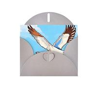 Flying Seagulls Greeting Cards For All Occasions - Blank Greeting Cards With Envelopes, Holiday Cards 4x6 Inches (Horizontal) Gray