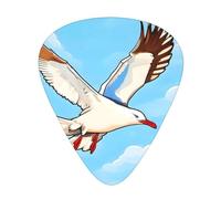 Flying Seagulls Guitar picks, 12 pieces per pack, 3 different thicknesses, suitable for guitar, bass, ukulele and other instruments.
