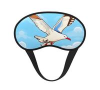 Flying Seagulls It is a Black-Rimmed Eye mask. The Soft Eye mask can Improve Sleep Quality and is Suitable for Indoors, Outdoors and Traveling.
