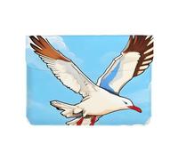 Flying Seagulls Leather Laptop Sleeve 13 Inch-Pu Leather Protective Case For Macbook, Slim Computer Bag For Daily Travel