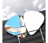 Flying Seagulls Patterned guitar pick set - (thin/medium/thick), widely compatible with all kinds of stringed instruments,