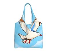 Flying Seagulls Printed canvas bag Women's fashionable shoulder bag