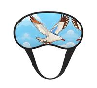Flying Seagulls Printed Eye mask, for Sleeping, Light-Blocking, Soft and Comfortable, Elastic Band