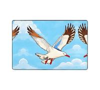 Flying Seagulls Printed Living Room Carpet 72 * 48 inches for Coffee Table/Bedside/Office/Balcony
