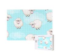 Flying Sheep,300 Pieces Wooden Jigsaw Family Game Jigsaw Puzzles for Adults Teens Home Decor