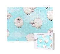 Flying Sheep,500 Pieces Wooden Jigsaw Family Game Jigsaw Puzzles for Adults Teens Home Decor