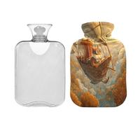 Flying Ship Squirrel hot Water Bottles with Soft Cover 2L hot compresses for The Body for Hot and Cold Therapies Menstrual Cramps Bolsa para cólicos menstruales