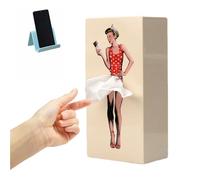 Flying skirt Girls Tissue Box, Vintage Tissue Box, Modern Girl Drawer Box, flying skirt tissue box holder, Fun Decorative Ornaments (#green)