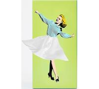 Flying Skirt® Tissue Box - The Original Award-Winning Lady Skirt Design, Resin Pop Art, Weighted Metal Base, Made in Korea, Premium Gifts & Novelty Home Decor by Spextrum (Green)