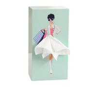 Flying Skirt Tissue Box, Tissue Box Cover, Bathroom Tissue Dispenser, Bathroom Tissue Box Holder with Lid, Interesting Napkin Holder with Stylish Lady Pattern for Dining Room Study Room Bedroom
