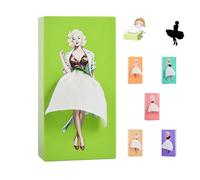 Flying Skirt Tissue Box, Tissue Box Cover, Creative Tissue Box Cover, Short Skirt Girl Cartoon Tissue Box, Tissue Cover Case Paper Dispenser for Home Office and Car (green)