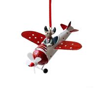 Flying Snowman Plane Pendant 11.5cm Holiday Decoration(Deer)