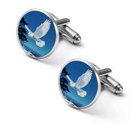 Flying Snowy Owl Cute Shirt Cufflinks for Men Tuxedo Shirts Metal Cuff Links Jewelry Accessories