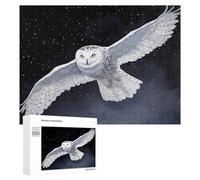 Flying Snowy Owl Funny Wooden Picture Puzzle for Adults Challenge Intellectual Game Jigsaw Birthday Gifts