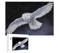 Flying Snowy Owl Funny Wooden Picture Puzzle for Adults Challenge Intellectual Game Jigsaw Birthday Gifts