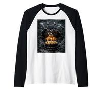 Flying Spaghetti Monster Pastafari FSM Birthday Cake Bday Raglan Baseball Tee