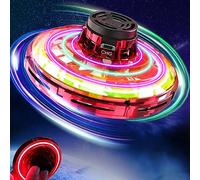 Flying Spinner Mini Drone, Hand Controlled Flying Fidget Spinner Toys, Fly Orbi Pro Boomerang Drone For Kids Adult, Cool Stuff Gadgets Gifts for Boys Girls Teens 8 9 10+ Year Old Indoor Outdoor (Red)