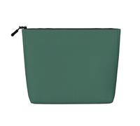 Flying Spring Green Printed Single-Layer Cosmetic Bag Faux Linen Material Large Capacity Coin Purse Travel and Business Trip Essential