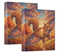 Flying Squirrel Maple Safari Collage Clipboard Binders with Pockets 1 Pack 1.5 Inch Aesthetic Binder Stationery Organizer Supplies Holds 200 Sheets
