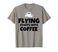 Flying Starts with Coffee T-Shirt