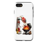 Flying Steak Dive BBQ - Barbecue Funny Grilling Case for iPhone SE (2020) / 7/8
