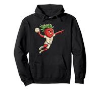 Flying Strawberry Handball Player 7 Action Hero Pullover Hoodie