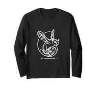Flying Sugar Glider Line Art Design Wild Animal Long Sleeve T-Shirt