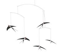 Flying Swallows Hanging Mobile Set of 5, DIY Handmade Swallow Bird Mobile Hanging Decor for Living Room and Bedroom