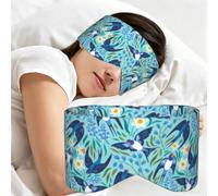 Flying Swallows Spring Flowers, Sleep Mask for Home Travel, Full Eye Covers Light Blocking Eye Mask Sleep Eye and Ear Muffs