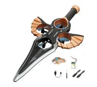 Flying Sword RC Glider, RC Controlled with Autopilot & Gyro Stabilizer, 3-Speed Stunt Plane, Easy to Fly RC Glider Outdoor Toy for Adults & Teens (Black Gold-colored Watch Model)