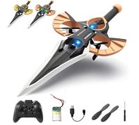 Flying Sword Rc Glider, Remote Flying Sword, 2025 New Stunt Remote-Controlled with Autopilot and Gyro Stabilizer, 3-Speed Stunt Plane, Easy to Fly Gift for Teens & Adults (Black Gold,Handle)