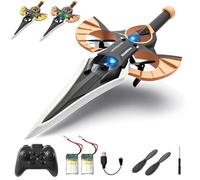 Flying Sword Rc Glider, Remote Flying Sword, 2025 New Stunt Remote-Controlled with Autopilot and Gyro Stabilizer, 3-Speed Stunt Plane, Easy to Fly Gift for Teens & Adults (Black Gold,Handle-B)