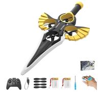 Flying Sword Rc Glider,Remote Flying Sword - (Hand Wave/Controller Mode),2025 New Stunt Remote-Controlled,3-Speed Control, Lightweight Easy to Fly Rc Glider,Gift for Adults or Teens (Gold+2battery)