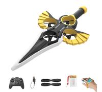 Flying Sword Rc Glider,Remote Flying Sword - (Hand Wave/Controller Mode),2025 New Stunt Remote-Controlled,3-Speed Control, Lightweight Easy to Fly Rc Glider,Gift for Adults or Teens (Gold+1battery)
