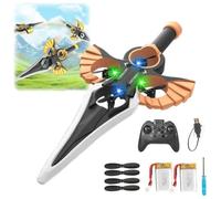 Flying Sword Rc Glider, Remote Flying Sword, with Autopilot & Gyro Stabilizer, 3-Speed Control, One-Button Lift, Lightweight Easy to Fly Rc Glider, Gift for Adults or Teens (2*Battery-Bronze)