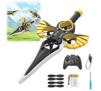 Flying Sword Rc Glider, Remote Flying Sword, with Autopilot & Gyro Stabilizer, 3-Speed Control, One-Button Lift, Lightweight Easy to Fly Rc Glider, Gift for Adults or Teens (1*Battery-Gold)