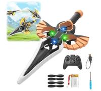 Flying Sword Rc Glider, Remote Flying Sword, with Autopilot & Gyro Stabilizer, 3-Speed Control, One-Button Lift, Lightweight Easy to Fly Rc Glider, Gift for Adults or Teens (1*Battery-Bronze)