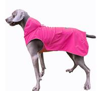 FLYING TAIL Not Stiffen,Super Soft Hand Feel Dog Raincoat, Reflective, Adjustable, Easy Wear, Leash Hole for 2XSmall breed-5XLarge Breed Dogs (Pink, XXXX-Large)
