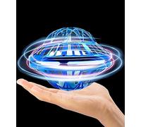 Flying UFO Ball, Hover Boomerang Spinner Mini Drone, UFO Smart Sensor Fly Orbi Toy, Magic Gyration Levitating Floating Orb, Cool Stuff Gift For 6 7 8 9 10+ Kids Teens Indoor Outdoor Safe Toy (Blue)