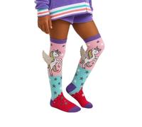 Flying Unicorn Girls Patterned Knee-High Socks - OEKO-TEX Certified, Soft Cotton Blend, Unicorn Print