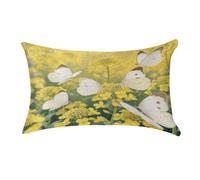 Flying White Butterfly Pillow Case Cushion Cover Throw Pillow Cover