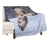 Flying White Eagle Blanket, Soft Flannel Fleece Blankets Quick-Dry, Lightweight Throw Blanket for Couch, Bed, Office & Travel, Ideal Gift for Family & Friends, 30"x50"