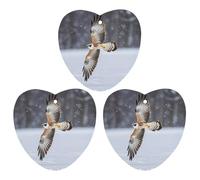 Flying White Eagle Car Air Freshener, 3 Pcs Love form Hanging Air Freshener Cards, Long Lasting Fragrance Scented Cards for Car, Home, Office Black-style