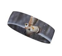 Flying White Eagle Headbands for Women & Men Sports Headband, Fits All Head Sizes, Ultra Absorbent & Non-Slip Sweatband for Running, Yoga, Gym