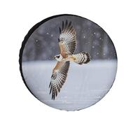 Flying White Eagle Spare Tire Cover, 34inch Oxford Wheel Protector Travel Accessories, Waterproof Dustproof Wheel Tire Covers for RV Jeep SUV Camper Truck